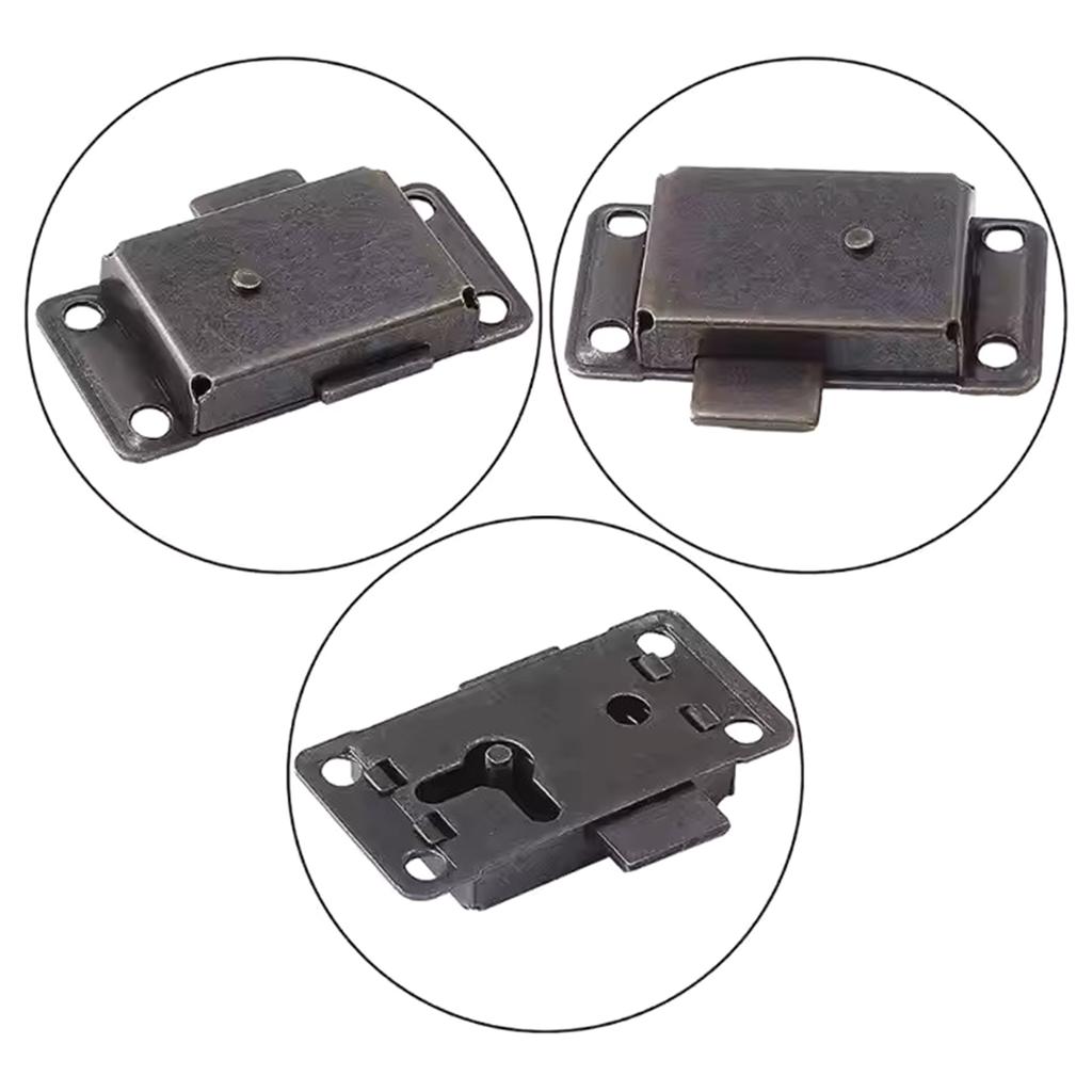 Pack of 2 Vintage Skeletons Key Lock Antique Zinc Alloy Cabinet Lock Without Mortise Designs for Decorative Furniture