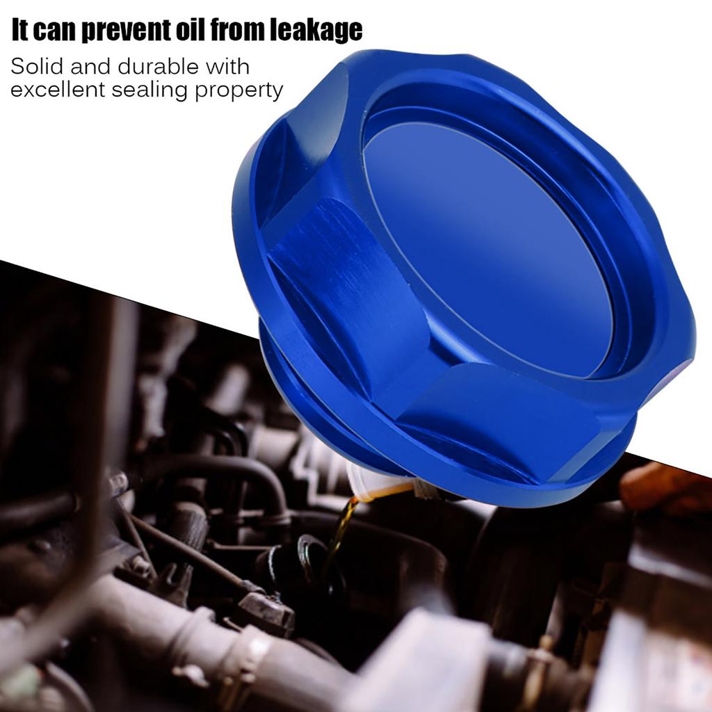 Car Oil Filler Cap Corrosion-Resistant T6061 Aluminum Alloy Engine Fuel Tank Cap Universal for Car Oil Cover Car Accessories