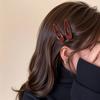 2 шт. Бордовые заколки для волос BB-зажим Нескользящие Прочные Прямоугольные зажимы-коготки Элегантные и минималистичные аксессуары для волос для косичек