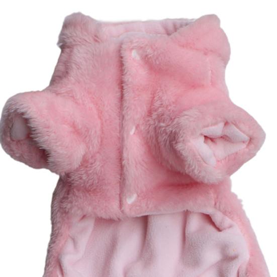 Привлекательный костюм для домашнего животного с нежной окантовкой из кораллового флиса с лимонным узором, куртка для собаки, пальто