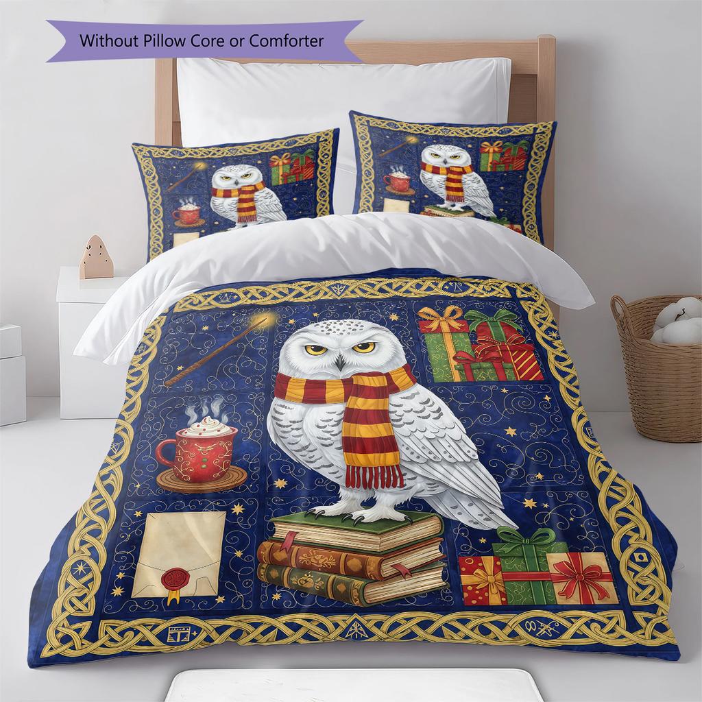 Мультяшный Узор Комплект Постельного Белья Одеяло Пододеяльник Наволочка Домашний Декор Подарок на День Рождения (1 пододеяльник + 2 наволочки, без наполнителя)