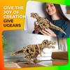 Ugears Тираннозавр Деревянный Без клея или инструментов 3D Динозавр Деревянная сборка Продвинутый пазл, Движущийся, Требуется, Пазл, Модель, Взрослый, Набор,