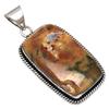Pendant Rainforest Jasper Gemstone Handmade Silver Jewelry 2"