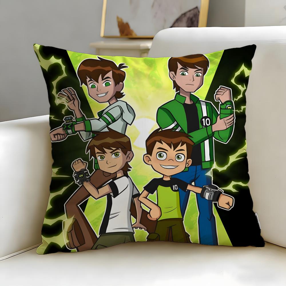 Классическая мультяшная наволочка Ben 10 Ultimate Alien Мягкая Легко стирается Подушка Универсальная для Дивана Кровати Путешествий и Офиса