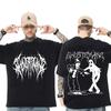 Ghostemane Double Sided Print T-shirt Men Women 100% Cotton Fashion Hip Hop Metal Gothic Rock T Shirt Oversized Loose Streetwear