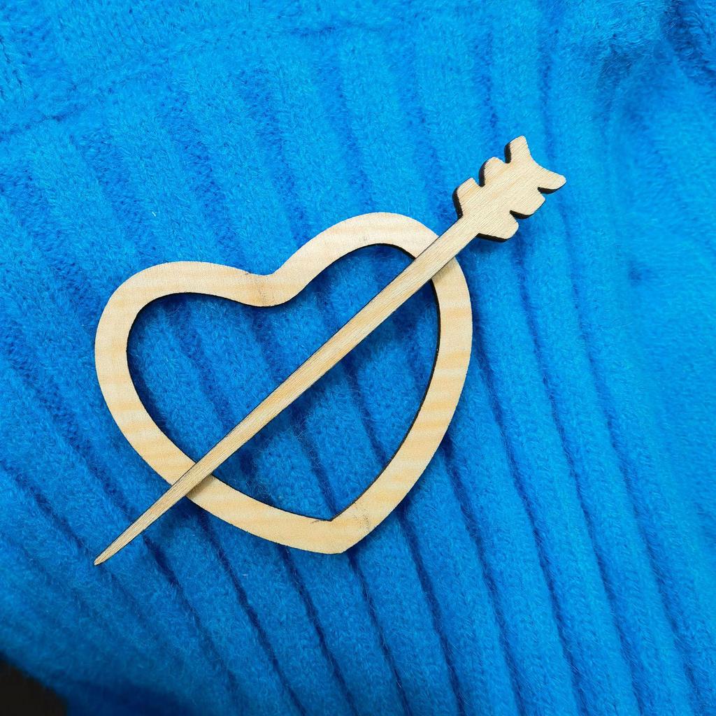 Брошь-булавка для шарфа и шали в виде животного из дерева - подарок для женщин