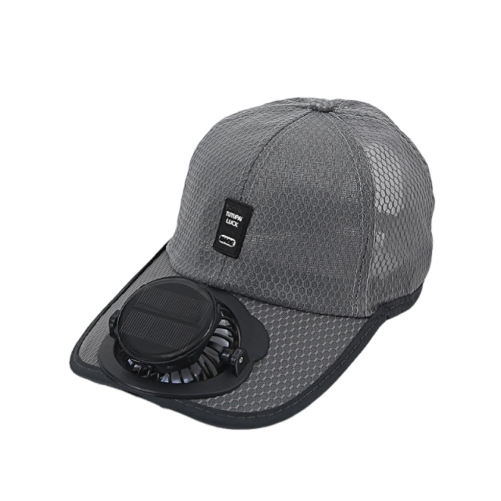 Strong Wind Baseball Cap with Fan UV Protection Breathable Mesh Sun Hat  Beach