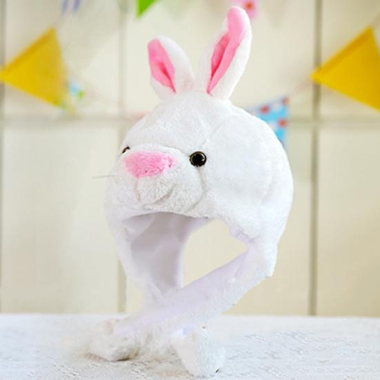 Мягкая шапка с наушниками для детей, мультяшный кролик/лягушка/утка, косплей, зимний теплый головной убор для Хэллоуина, Рождества