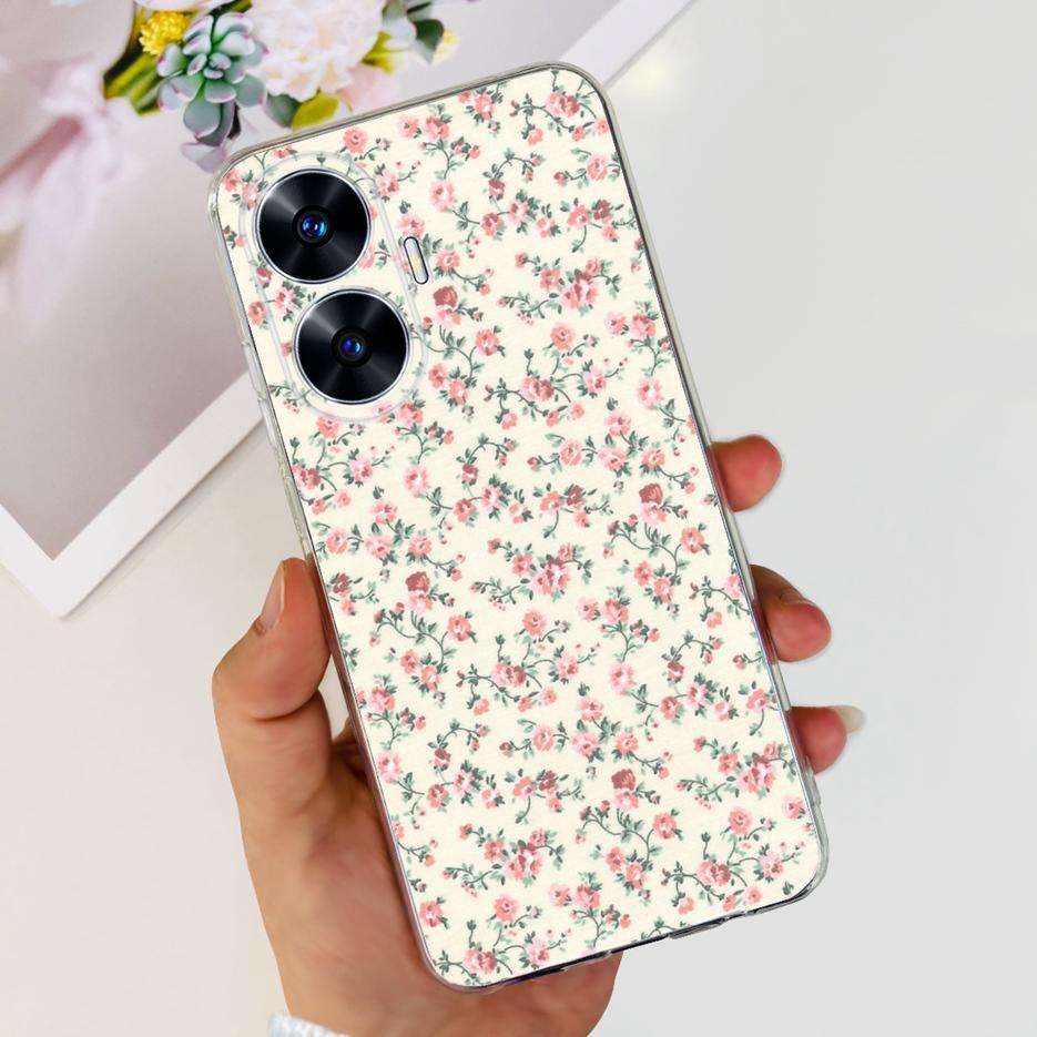 For Realme C55 4G Case RMX3710 Colorful Painted Cover Soft Slim Fundas Phone Case For Realme C55 C55 RealmeC55 Back Cover Bumper