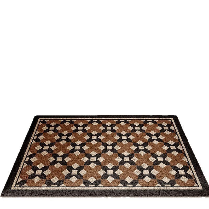 Retro Geometric Door Mat High-Quality Entrance Rug Non-Slip Cuttable Doormat
