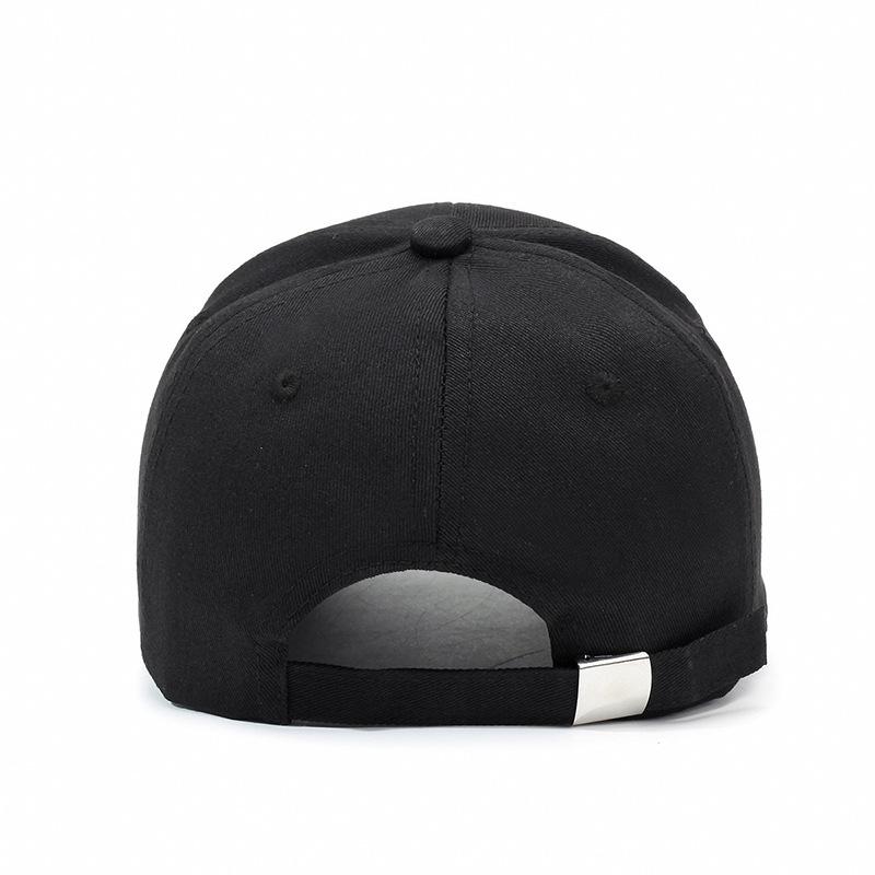 Black baseball cap women's new deepened cap wide brim big head circumference showing face small hat OUT embroidery