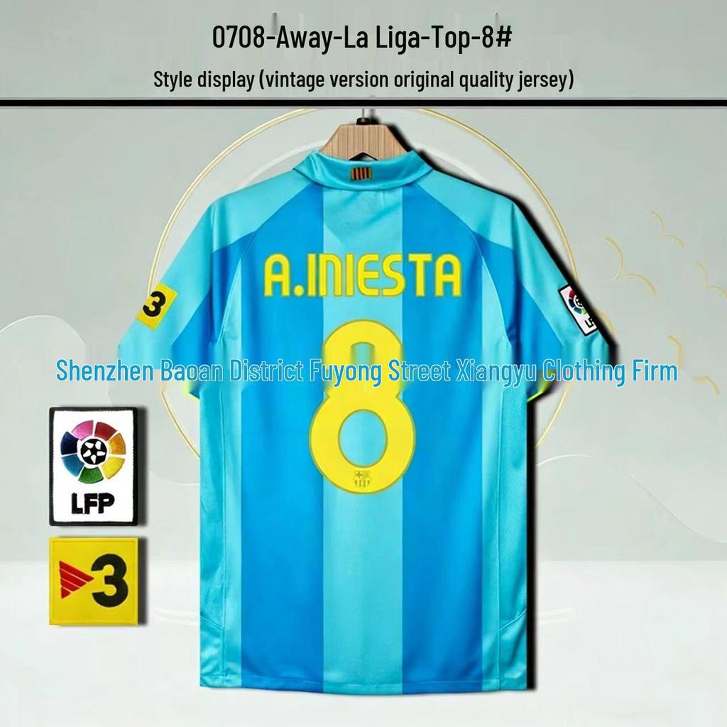 Барселона Ретро Нет. 10 Месси и Нет. 9-й памятный джерси Роналду