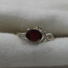 Кольцо из натурального овального красного граната из стерлингового серебра с драгоценным камнем, обручальное кольцо для женщин, январский камень, подарок на годовщину дня рождения для нее