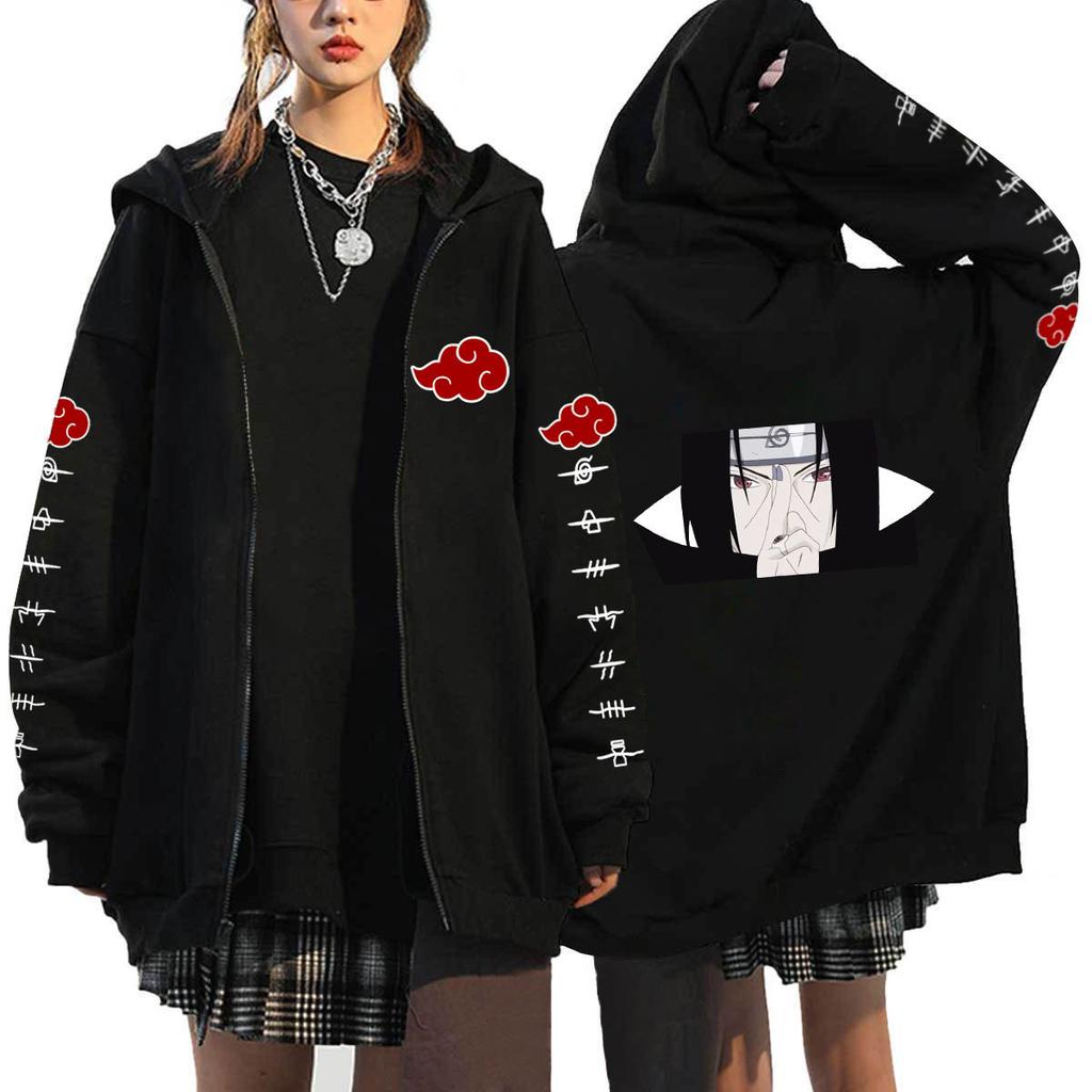 Anime Zipper Hoodie Men's and Women's Casual Sport Fleece Cardigan