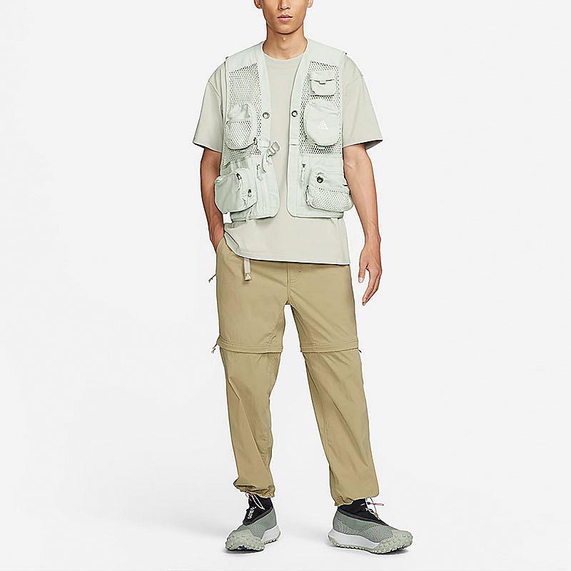 Nike ACG Collection Quick-Dry Breathable Regular Fit Round Neck Short Sleeve T-Shirt with Back Print Men Tops Light-Iron FJ1126-012