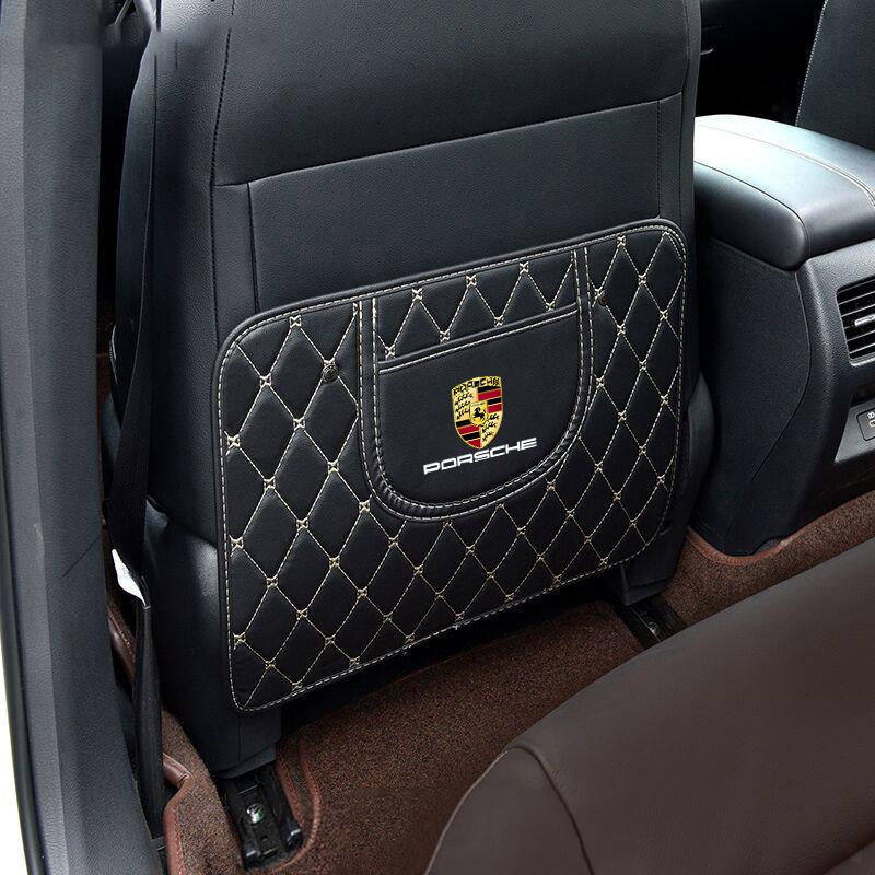 Car Interior Seat Backrest Anti-kick Protector Pad Cover For Porsche Panamera Cayenne 971 911 9YA Macan Boxster Auto Accessories