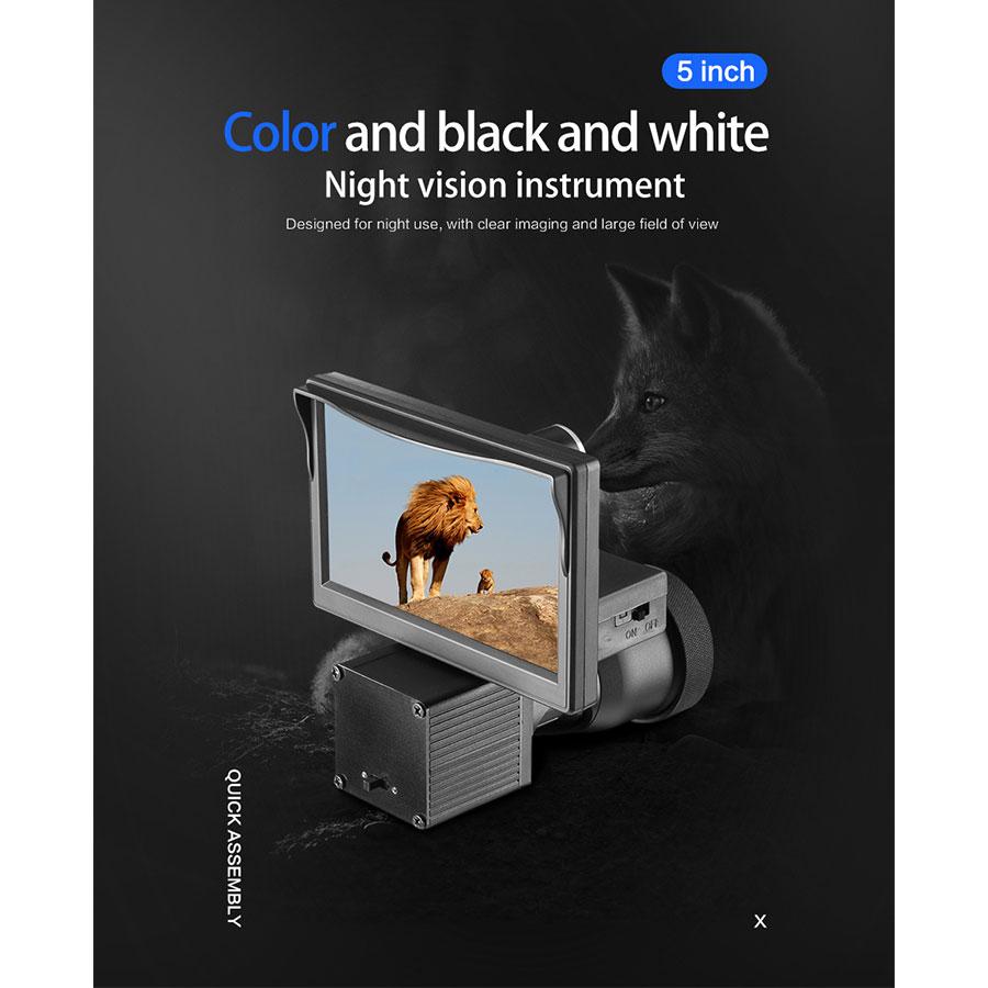 FIRE WOLF 5,0-дюймовый дисплей Siamese ночное видение HD 1080P осциллограф камера инфракрасный осветитель прицел для винтовки оптическая система для охоты