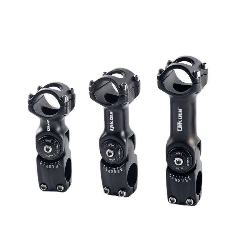 Adjustable Aluminum Bicycle Stem With Butterfly Handlebar Clamp Touring Bike 25.4mm 31.8mm Diameter