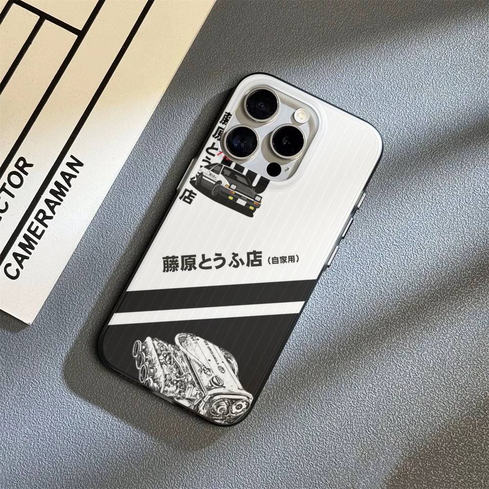 Гонки Аниме Initial D Для IPhone 16 15 11 12 13 14 17 Pro Max PLUS Pro Мягкий Гофрированный Силиконовый Задний Чехол для Телефона