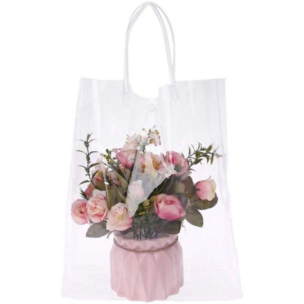 Transparent Clear Tote Bag PVC Cosmetic Plastic Bags New Shopping Bags