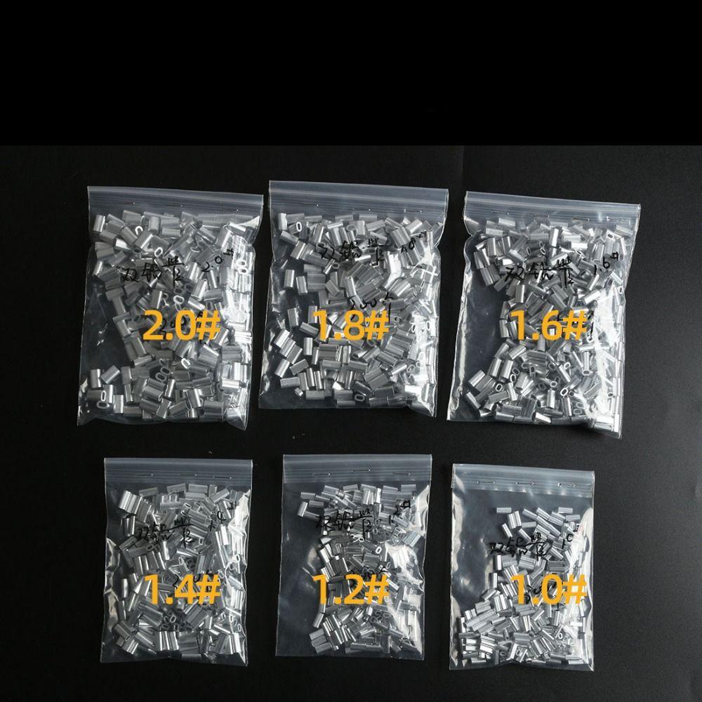 100 шт. овальных наконечников, рукавов 0,8/1,0/1,2/1,5/2,0/3,0 мм, двойная алюминиевая трубка для рыбалки