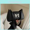 Chic French Butterfly Bow Shoulder Bag 2024 Summer Trendy Street Style Pu Material