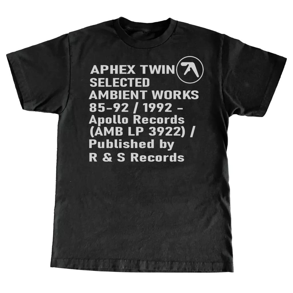 Aphex Twin Selected Ambient Works Хлопковая футболка Унисекс Мужская Женская Короткий рукав Новое Поступление Мода Роскошная Футболка Повседневная Ежедневная Одежда
