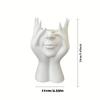 1 шт. Абстрактный дизайн лица Пластиковый держатель для ручек и органайзер для кистей для макияжа - Многофункциональная декоративная художественная скульптура, Легкий