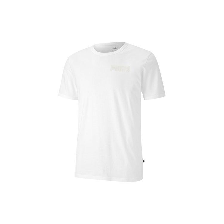 Puma Футболки Мужские Белые С Круглым Вырезом Умеренный Прямой Крой 585236-02