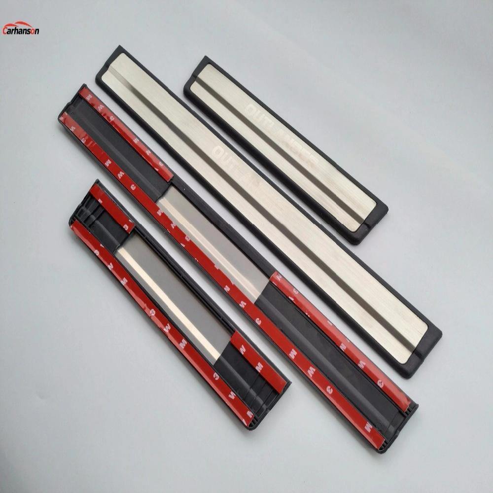 Автомобильные аксессуары Стайлинг для Mitsubishi Outlander порога из нержавеющей стали протектор накладка авто наклейка 2013