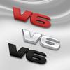 ydjcv7 3D Car V6 Design Grille Badge Front Emblem Rear Trunk Body Sticker For Toyota 2019 4runner rav4 Tundra Corolla Ford  Accessory
