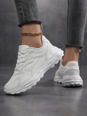 Белые туфли на платформе, женские новые модные осенние универсальные туфли для маффинов, легкие повседневные спортивные стельки, увеличивающие рост, женская обувь