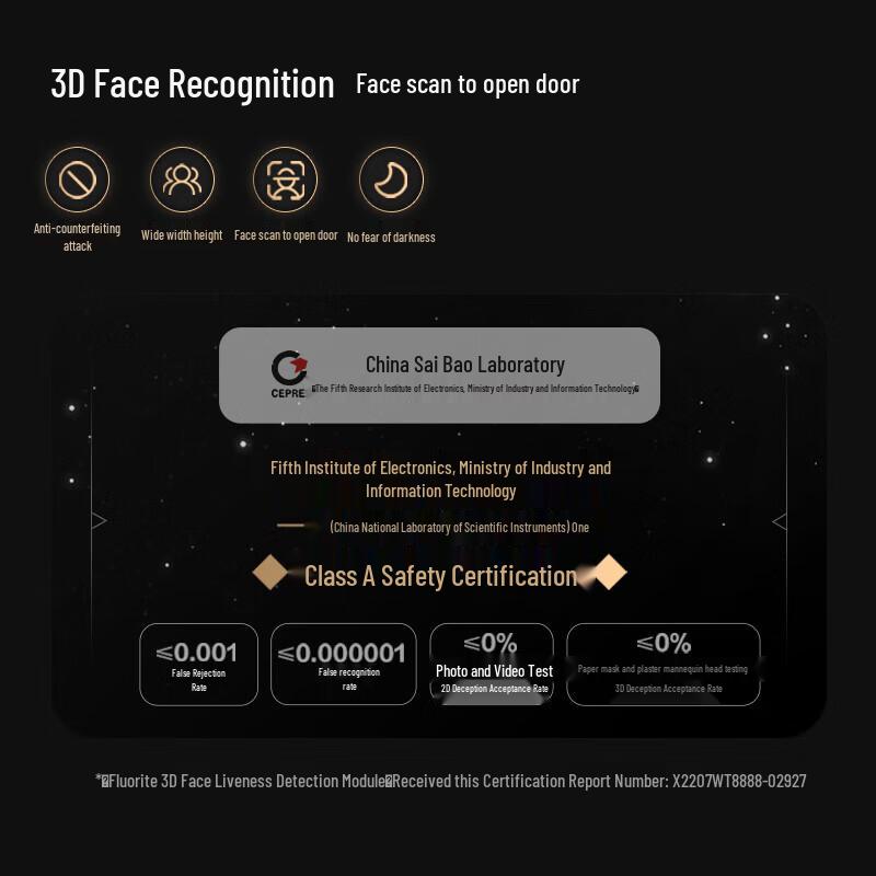 Ezviz DL50FVS 3D Face Recognition Smart Door Lock