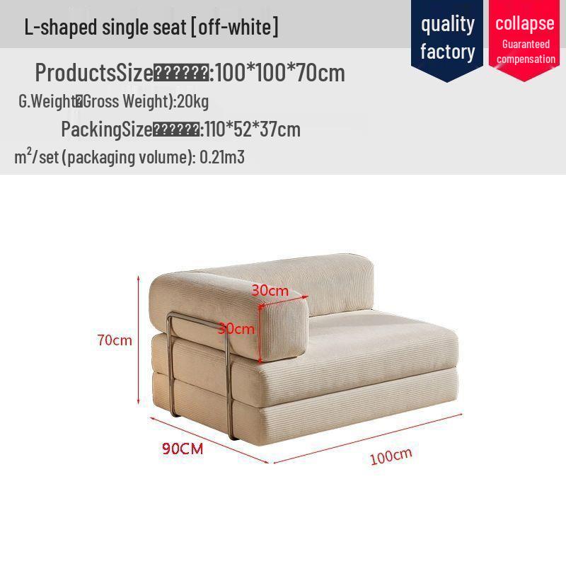 Foldable Sofa Bed with Removable Washable Cover, Dual-Purpose Living Room Furniture for Sleeping and Lounging, Teddy Straight-Row Design.