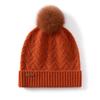 Cashmere autumn and winter wool hat women's winter warm thickened versatile knitted ear hat hairball decoration versatile leisure