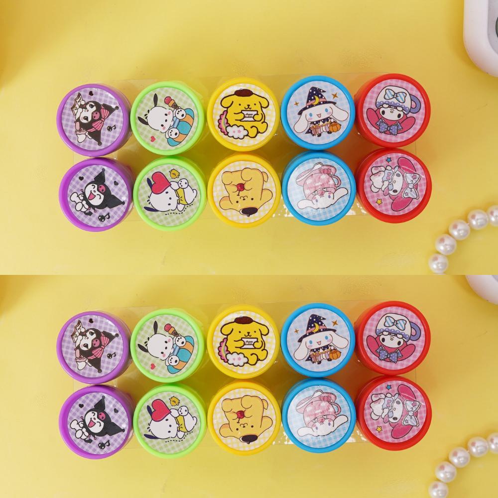Мультяшные узоры печатей Sanrio из товаров по фильмам Наборы печатей для призов Милые печати Подарки-награды Печати Куроми Подарки на День защиты детей