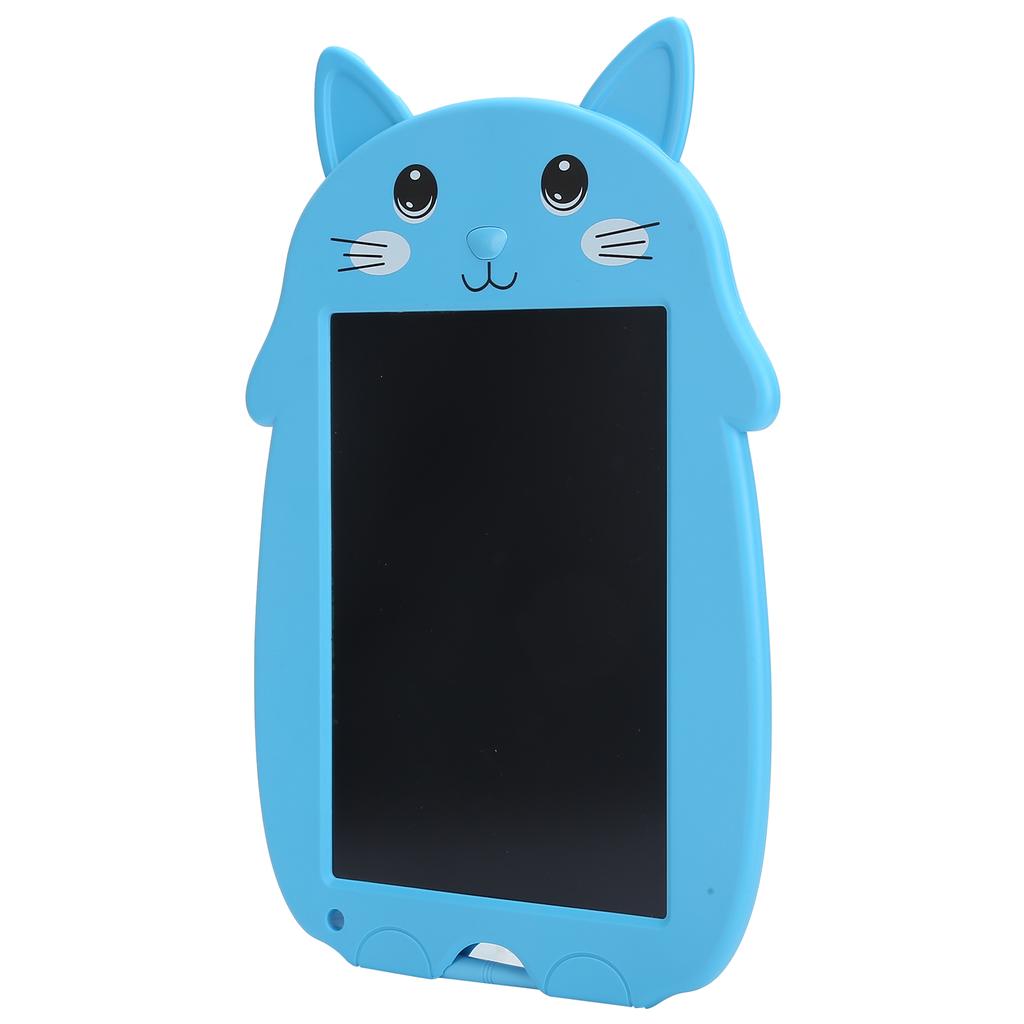 9in LCD Writing Tablet Cartoon Cat Digital Drawing Board with AntiErasing Lock for Children(Blue )