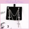 Punk Cross Drop Earrings With Alloy Metal For Womens Fashion Accessories