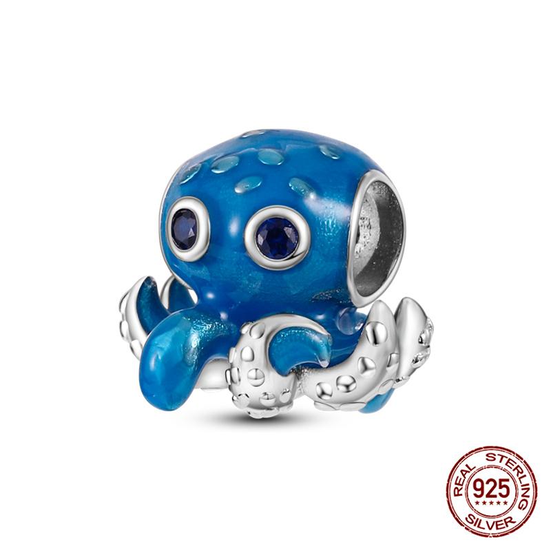 Original Owl Beads 100% 925 Silver Lucky Cat Elephant Charms Fit Original 925 Bracelet DIY Jewelry Making Women's Gift