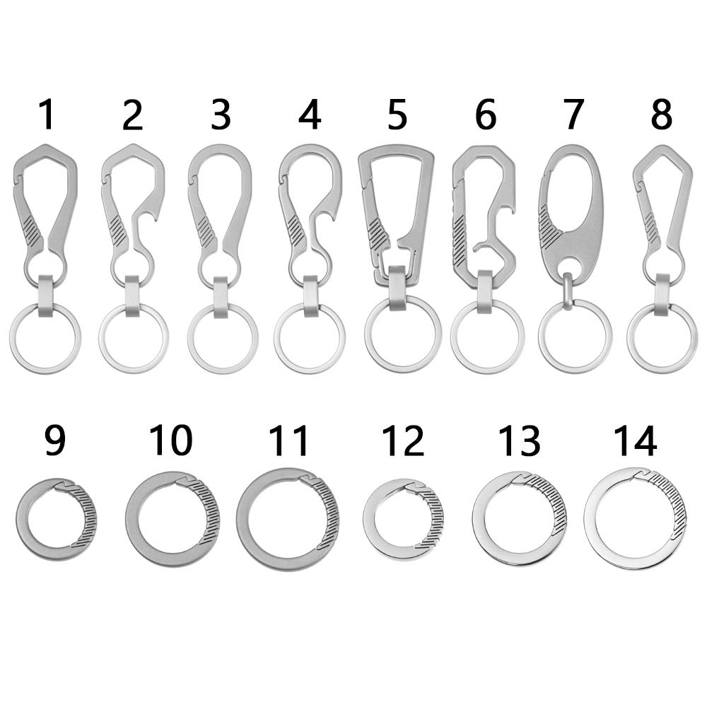 High-Quality Real Titanium Lettering Keychain Men Keychains Jewelry Holders EDC Key Rings