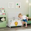 Toy Box with Lid, Safety Hinges and Groove Handles, Toy Storage organiser for Kids, Living Room, Playroom, Green