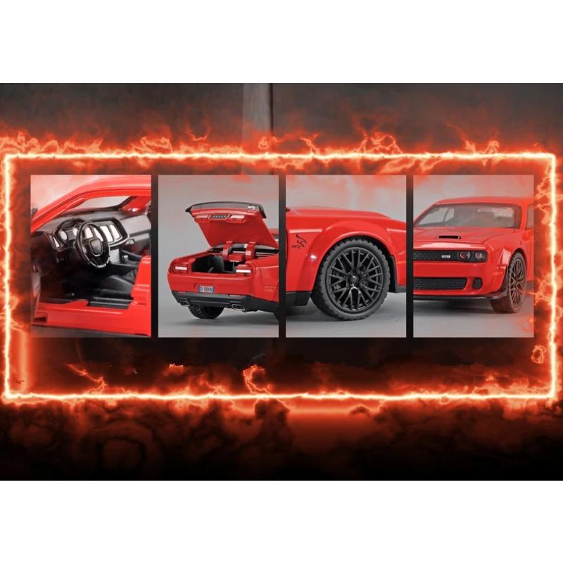 1/32 Dodge Challenger Helicat SRT сплав спортивная модель автомобиля литая металлическая игрушка модель автомобиля Muscle симуляция звук и свет детский подарок