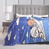 Soft BlanketGirls Boys Camping Bubu Dudu Flying Throw Blanket  Flannel Bedspread For Couch Chair Sofa Bed Fashion Sofa Bed Cover
