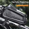 Waterproof Bicycle Bag Bike Frame Fronttube Bag Touchscreen Mobilephone Bag Double Zipper Cycling