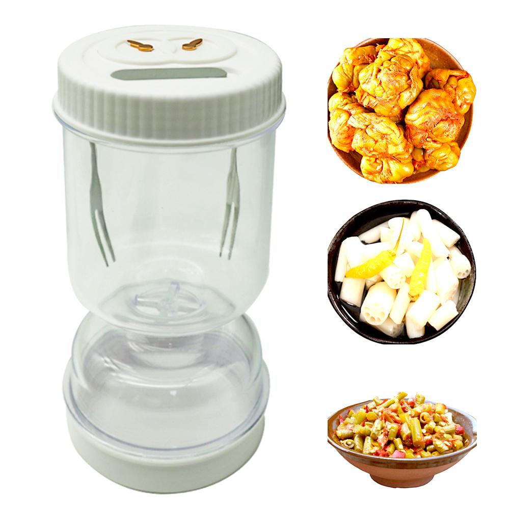 Glass Pickles Kimchi Jar Dry Wet Separation Kitchen Pickles Hourglass Jar Kitchen Fermentation Can Tank Kimchi Wet Dry Dispenser