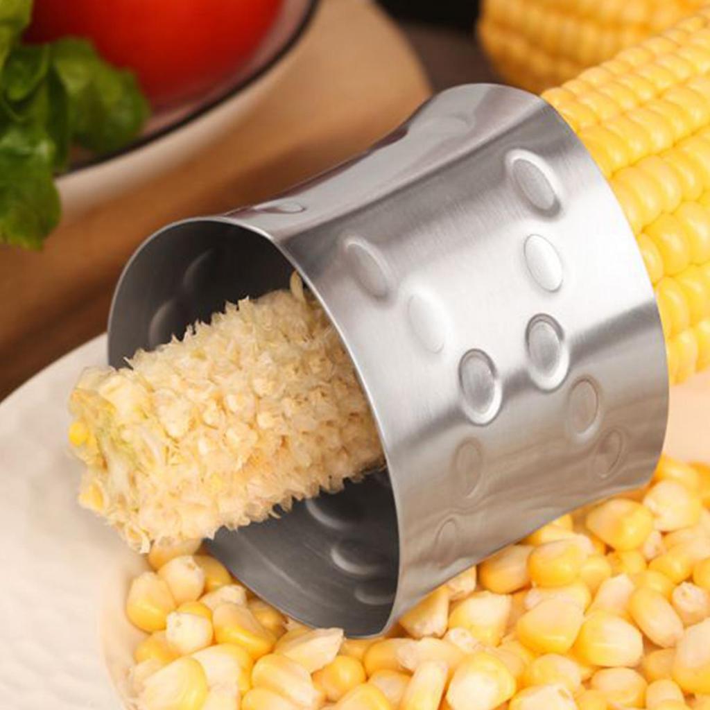 Corn Cob Stripper Stainless steel corn thresher Stainless Steel Corn Cutter Peeler Tool Non Slip Stripper Sheller kitchen gadget
