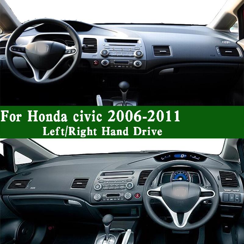 For Dongfeng Honda Civic EX LX DX FA4 Ciimo C14 FA1 2006-11 Dashmat Dashboard Cover Sunscreen Protective Pad Anti-Dirt Dash Mat