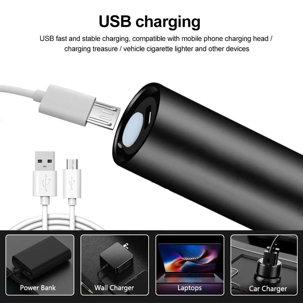 Мини УФ-фонарик 365 нм, встроенный аккумулятор, USB-перезаряжаемый, водонепроницаемый, корпус из алюминиевого сплава, фонарь для обнаружения бактерий у домашних животных, ультрафиолетовый