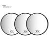 10CM 30X Magnifying Mirror with Tweezers Portable Travel LED Makeup Mirror with 3 Suction Cups Rechargeable Dimmable Magnified Vanity Mirror