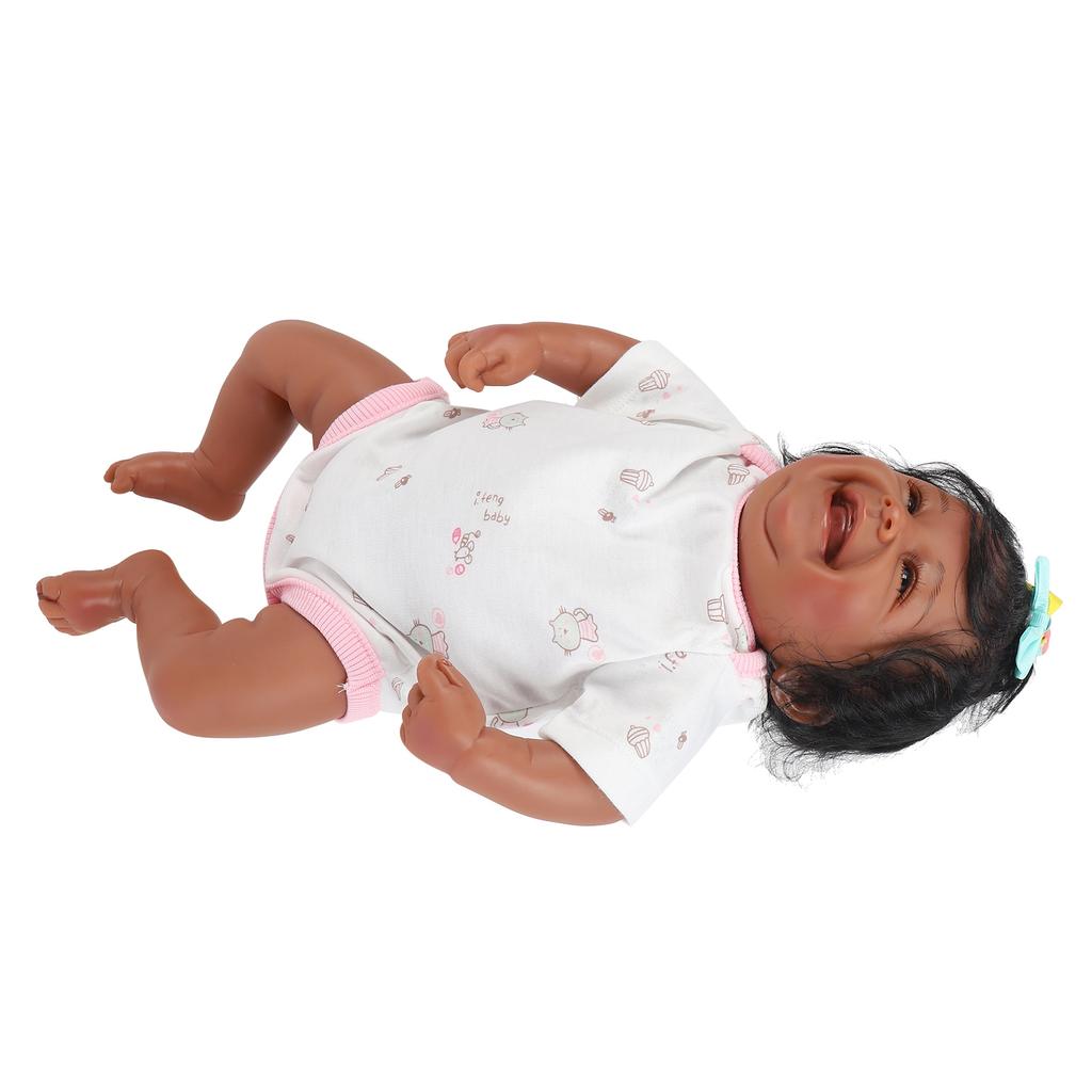 Мягкая виниловая кукла-реборн 19,3 дюйма, реалистичная, милая, афроамериканская, кукла-младенец, игрушка в подарок